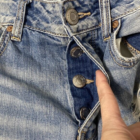 American Eagle Jeans Women's 6 Blue Tomgirl Ripped Distressed Destroyed Trashed - Picture 9 of 12